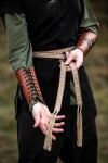 Unisex Gürtel "Vigga" mit Stickerei Sand