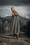 Wikinger Umhang "Janne" mit Kunstfell Grau