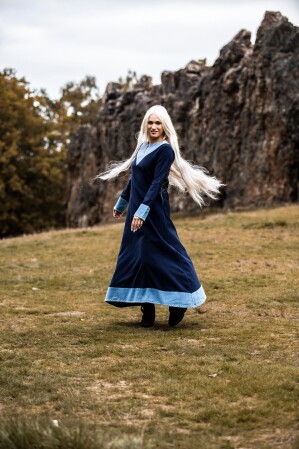 Wikinger Kleid Jorunn Blau XL