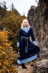 Wikinger Kleid Jorunn Blau XL