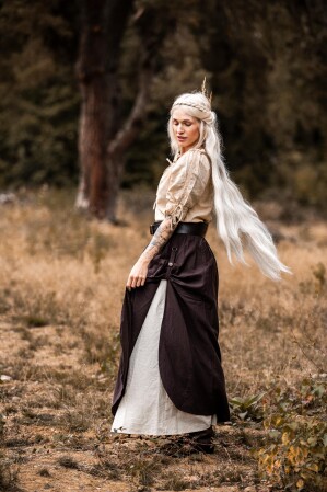 Mittelalter Rock "Elise" Braun/Natur S/M