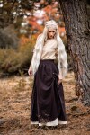 Jupe médiévale "Elise" Marron/Ècru XXL/XXXL