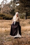 Jupe médiévale "Elise" Marron/Ècru XXL/XXXL