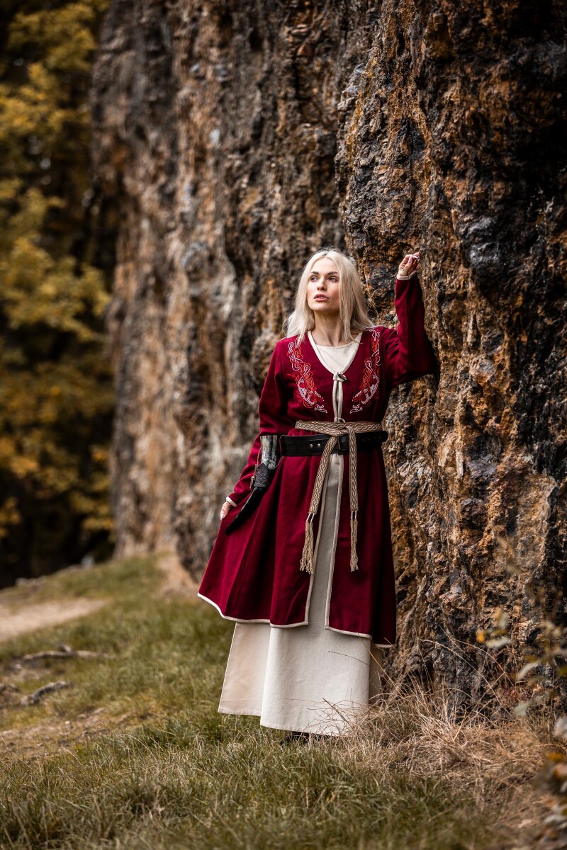 Wikinger Birka Mantel Skadi Rot XS