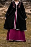 Wikinger Birka Mantel Skadi Schwarz XS