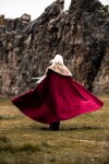 Wikinger Umhang "Janne" mit Kunstfell Rot