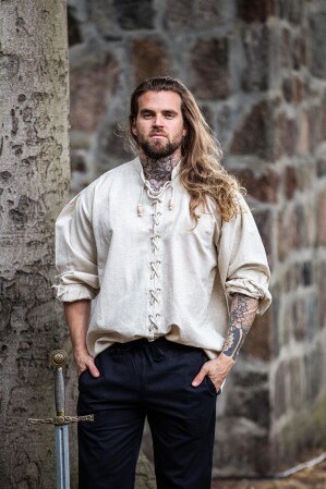 Lace-up shirt "Dagwin" Natural M