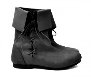 008 Mittelalter-Stulpenstiefel aus Nubukleder