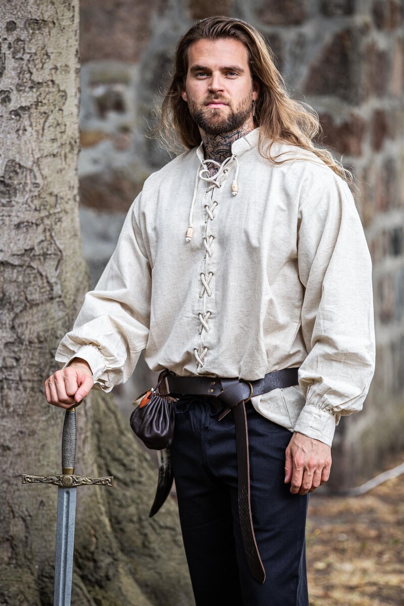 Laced shirt "Dagwin" Natural XXXL