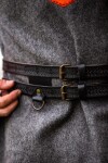 Cintura doppia in pelle Viking "Axel"