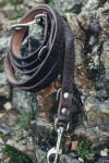 Dog leash "Ferris" with celtic embossing