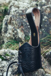 Leder Trinkhorn Halter Thorshammer "Haldor"