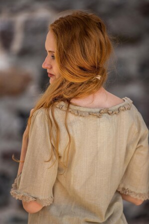 Kurzarmbluse "Gabriela" Hanf