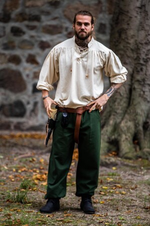 Camisa medieval en algodón grueso "Leopold"