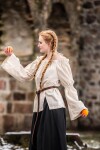 Classic medieval cotton blouse "Coletta"
