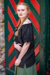 Camicetta medievale a maniche corte "Otilia"