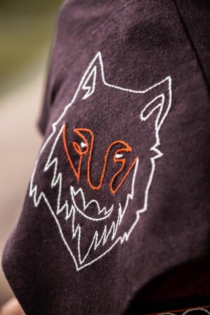 Skjoldehamn Gugel "Halfdan" avec broderie de loup
