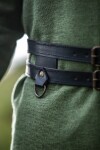 Viking leather double belt "Ubbe"