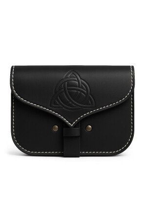 Borsa da cintura in pelle vichinga "Hulda" con nodo celtico
