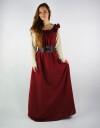 Vestido a lo largo del suelo con el hombro en forma de volante "Clara"