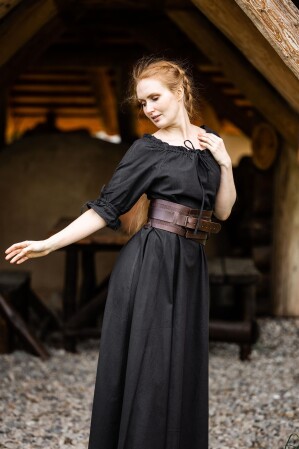 Floor-length short sleeve dress "Melisande"