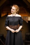 Floor-length short sleeve dress "Melisande"