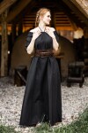 Floor-length short sleeve dress "Melisande"
