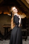 Floor-length short sleeve dress "Melisande"