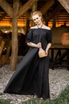 Floor-length short sleeve dress "Melisande"