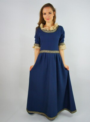 Edles Kurzarmkleid mit Bordüre "Ennlin"