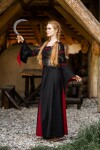 Vestido de viscosa con mangas de trompeta "Berblin"
