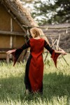 Vestido de viscosa con mangas de trompeta "Berblin"
