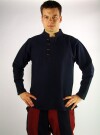 Chemise médiévale en coton épais "Anton" Noir M