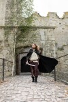 Mantello in lana con fibbia in lupo "Tjark"