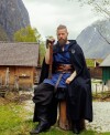 Cape viking "Alpha" avec broderie de loup