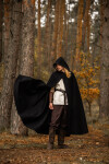 Capa medieval con capucha Thorian lana