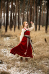 Sur-robe viking en lin Alena