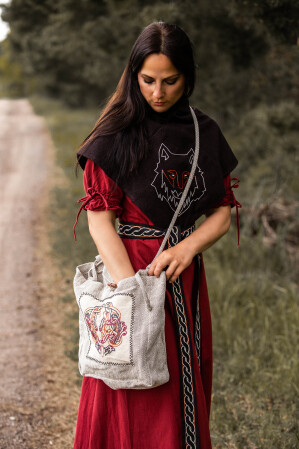 Sac à bandoulière avec broderie viking "Tora"
