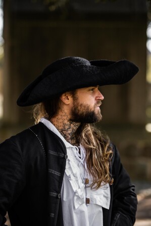 Cappello in feltro di lana tricorno "Hugo"