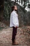 Mittelalter- Schnürhemd mit Ösen "Adrian" Weiß S