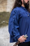 Mittelalter- Schnürhemd mit Ösen "Adrian" Blau XXL
