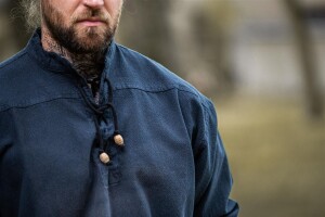 Camisa medieval "Ansbert" Azul S