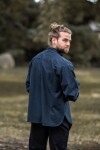 Camisa medieval "Ansbert" Azul S