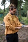 Camicia medievale "Ansbert" Miele Marrone L