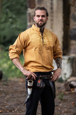 Medieval Shirt "Ansbert" Honey Brown XXL
