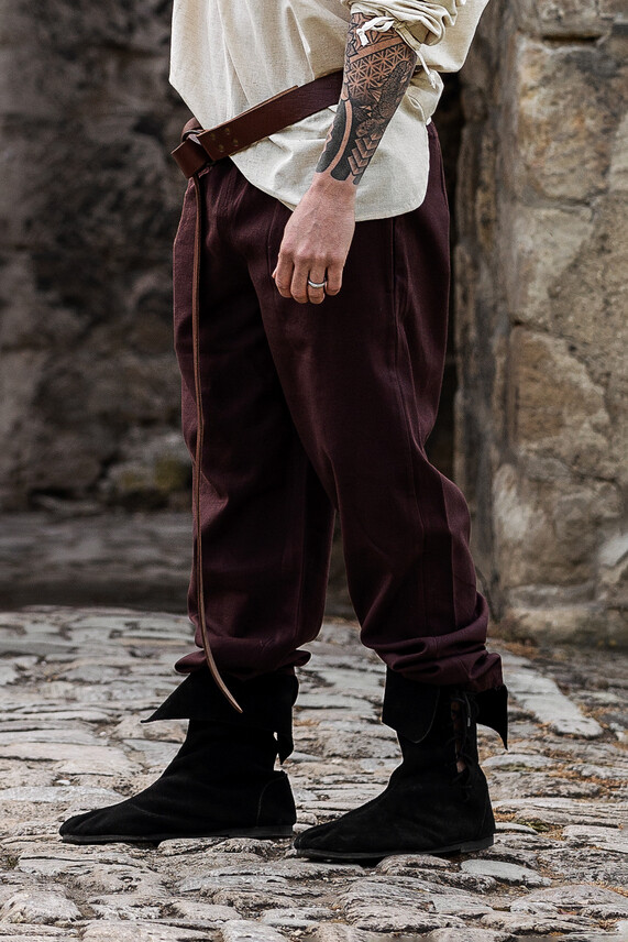 Medieval pants "Arvo" Dark brown XL