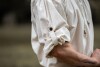 Medieval stand-up collar lace-up shirt “Bruno” Natural XXXL