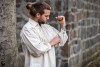 Chemise pirate à lacets "Artur" avec col Ècru XL