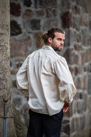 Pirate lace-up shirt "Artur" with collar Natural S