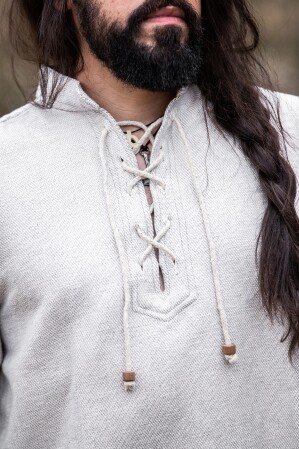Chemise en coton tissé à la main "Ingolf" Grey M
